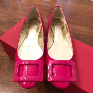 Roger Vivier Gommette Patent Pink Ballerine flat